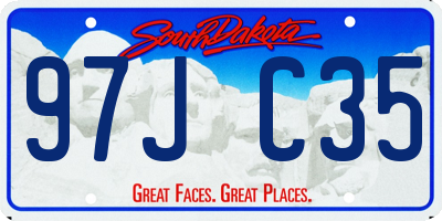 SD license plate 97JC35