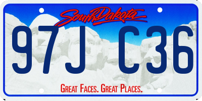 SD license plate 97JC36