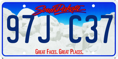 SD license plate 97JC37