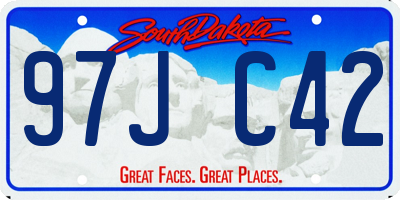 SD license plate 97JC42