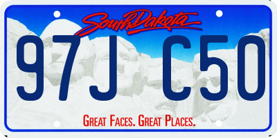 SD license plate 97JC50