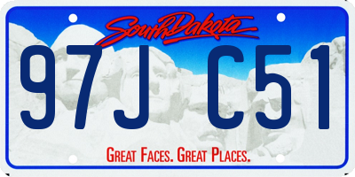 SD license plate 97JC51