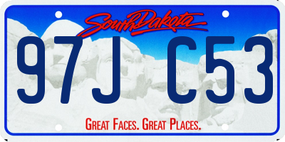 SD license plate 97JC53