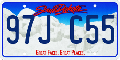 SD license plate 97JC55