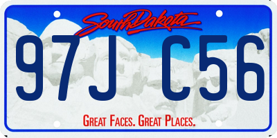 SD license plate 97JC56