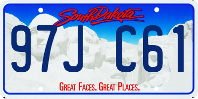 SD license plate 97JC61