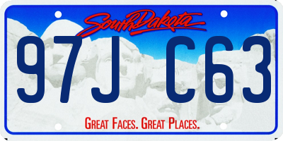 SD license plate 97JC63
