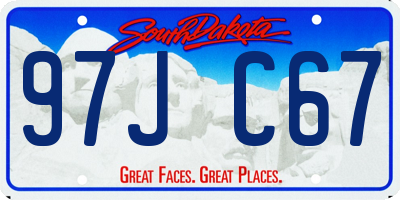 SD license plate 97JC67