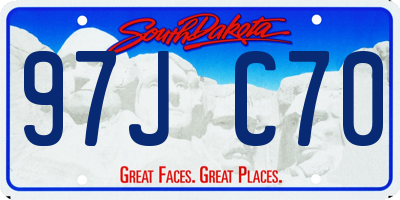 SD license plate 97JC70
