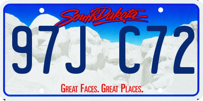 SD license plate 97JC72