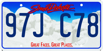 SD license plate 97JC78