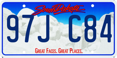 SD license plate 97JC84