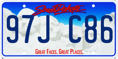 SD license plate 97JC86
