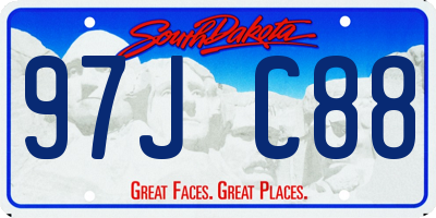 SD license plate 97JC88