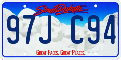 SD license plate 97JC94