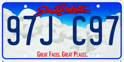 SD license plate 97JC97