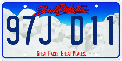 SD license plate 97JD11