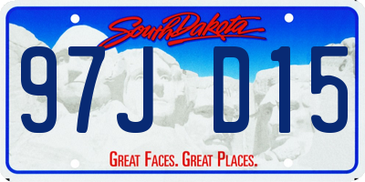 SD license plate 97JD15