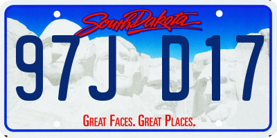 SD license plate 97JD17