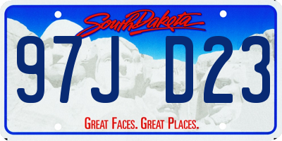 SD license plate 97JD23