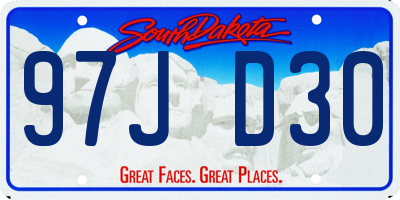 SD license plate 97JD30