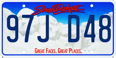 SD license plate 97JD48