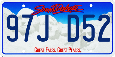 SD license plate 97JD52