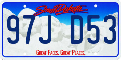 SD license plate 97JD53
