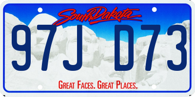 SD license plate 97JD73