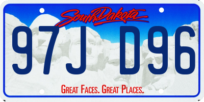 SD license plate 97JD96