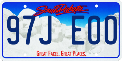 SD license plate 97JE00