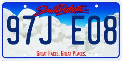 SD license plate 97JE08