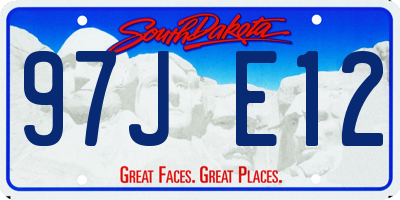 SD license plate 97JE12