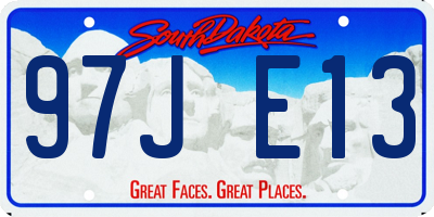 SD license plate 97JE13