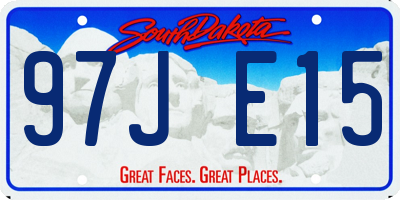 SD license plate 97JE15