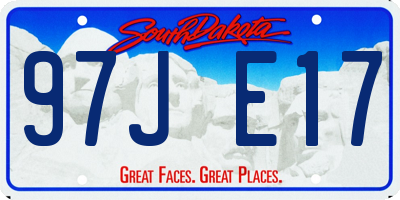 SD license plate 97JE17