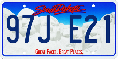 SD license plate 97JE21