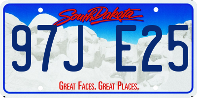 SD license plate 97JE25