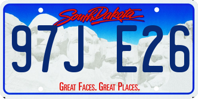SD license plate 97JE26