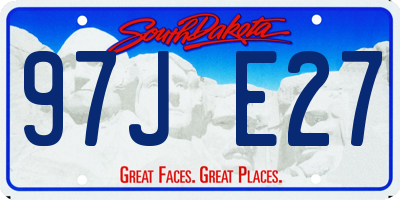 SD license plate 97JE27