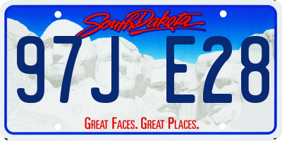 SD license plate 97JE28