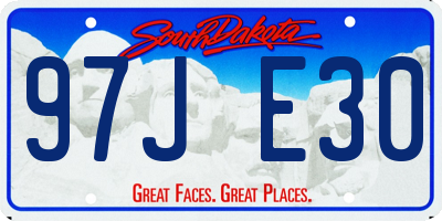 SD license plate 97JE30