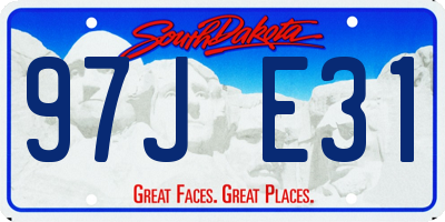 SD license plate 97JE31