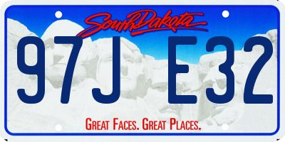 SD license plate 97JE32