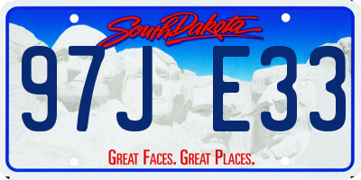 SD license plate 97JE33
