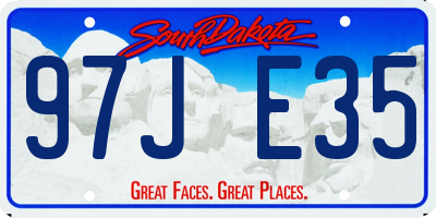 SD license plate 97JE35