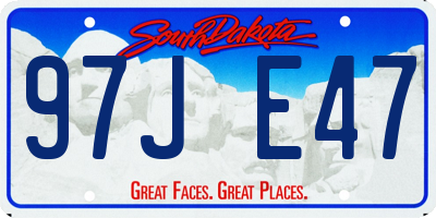 SD license plate 97JE47