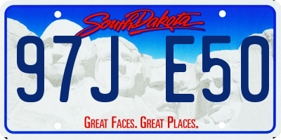 SD license plate 97JE50
