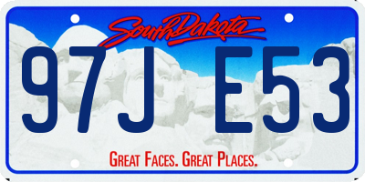 SD license plate 97JE53
