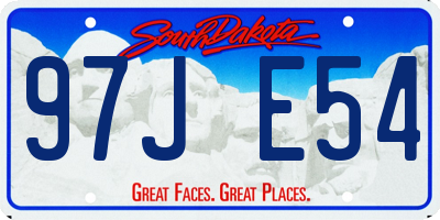 SD license plate 97JE54